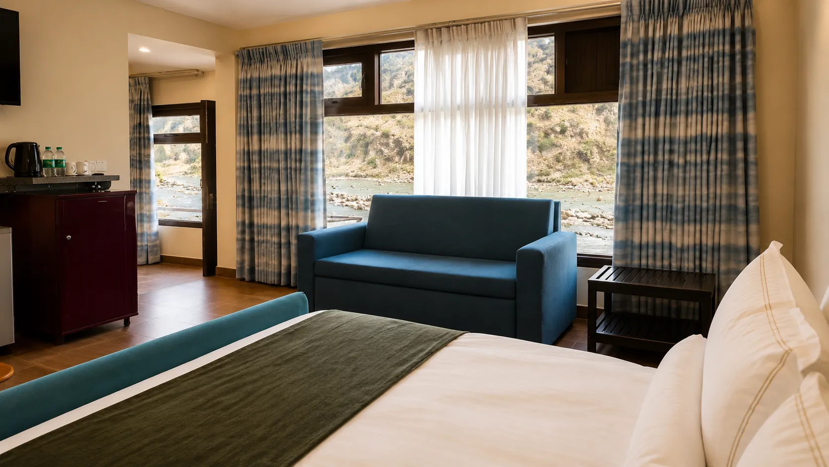 River View Room (10).webp - Bel-La Monde Riverside Jim Corbett